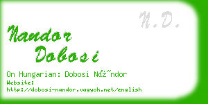 nandor dobosi business card